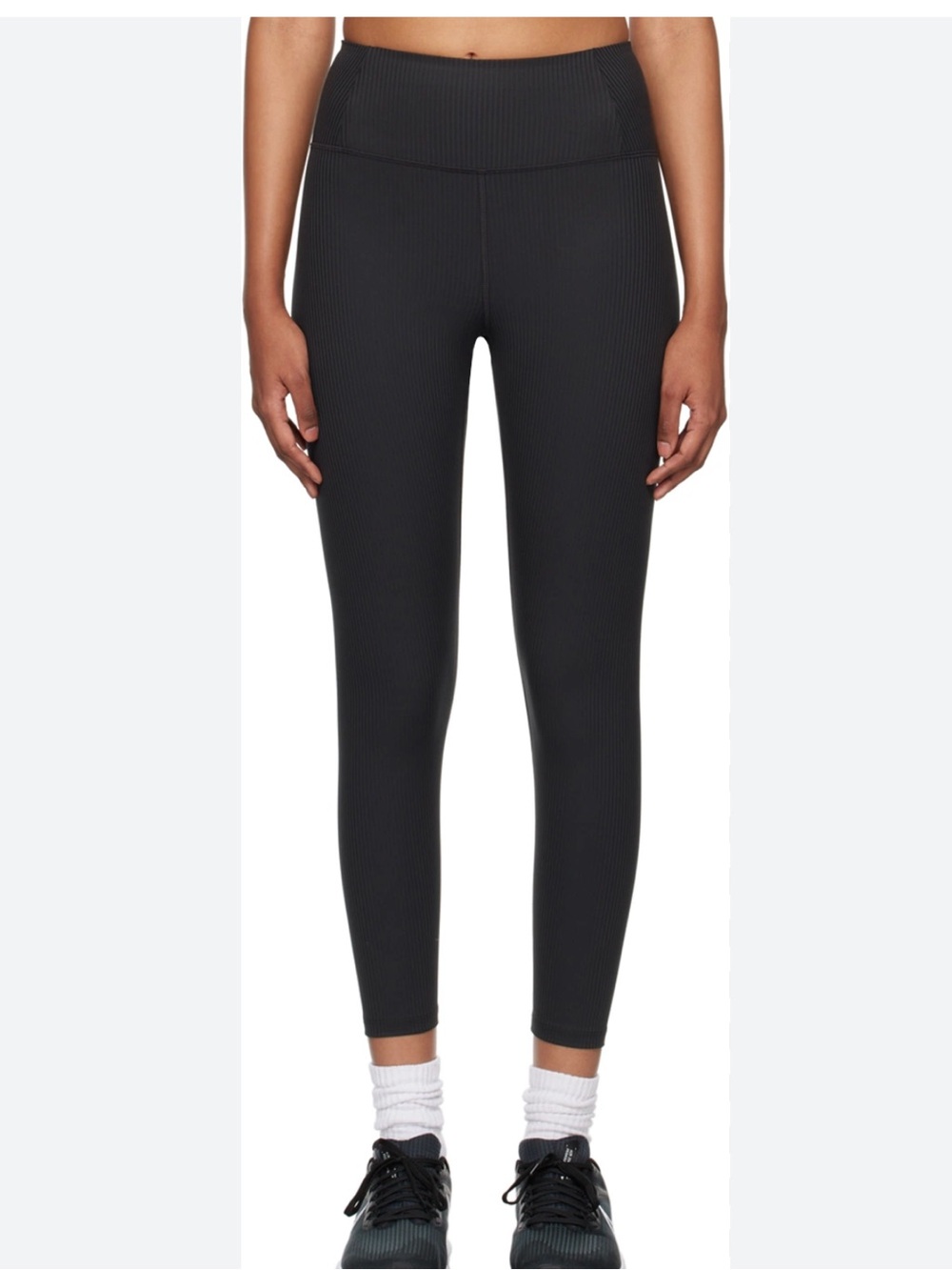 Girlfriend Collective Black RIB Leggings Large Athleisure
